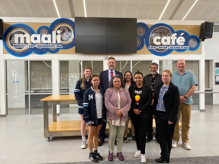 Geoff Baker at Como Secondary College canteen opening